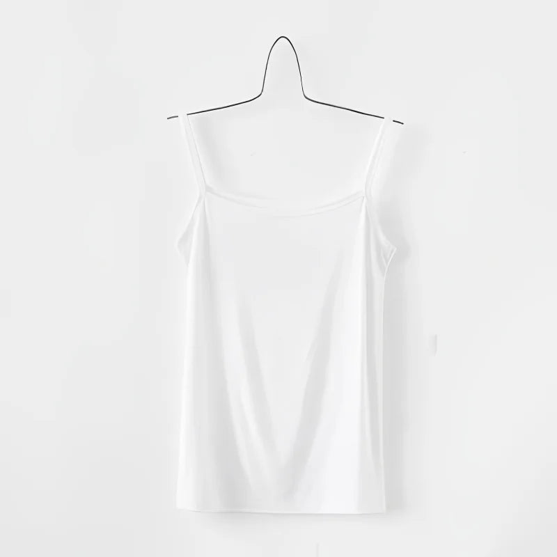 1/2pcs Women Sexy Camisoles Summer Strap Cotton Sleeveless Shirt Thin  Vest Solid Top Simple Slim Base Vest Tops Female Undies