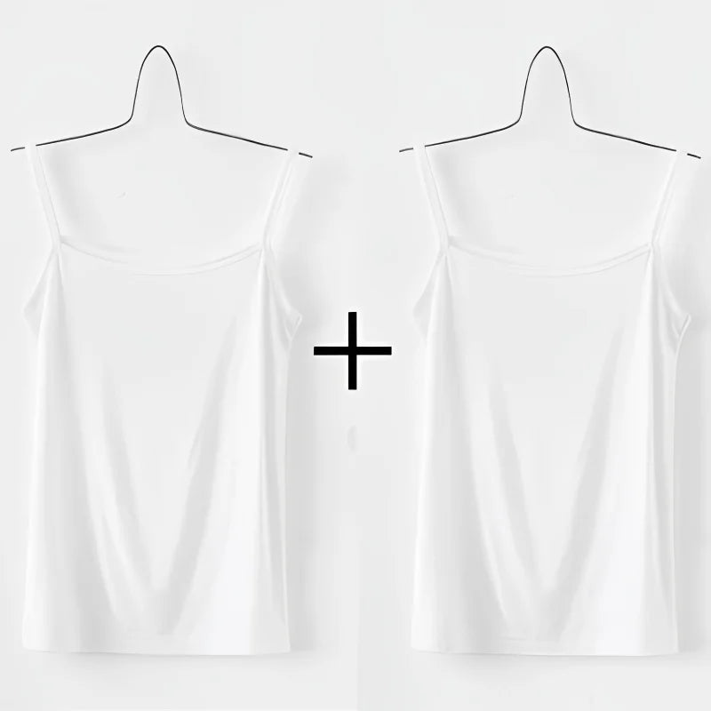 1/2pcs Women Sexy Camisoles Summer Strap Cotton Sleeveless Shirt Thin  Vest Solid Top Simple Slim Base Vest Tops Female Undies