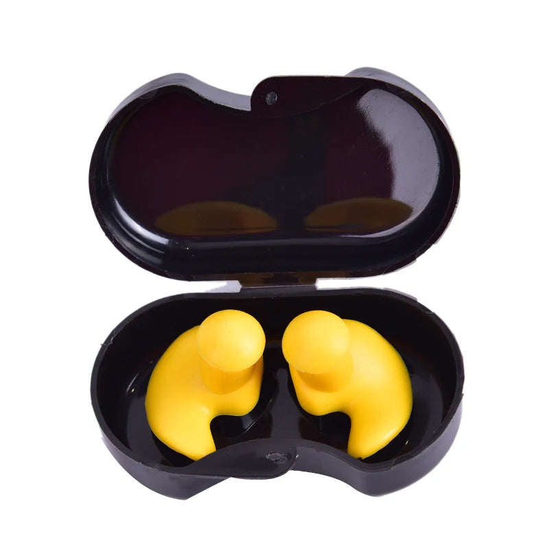 1 Pair Diving Water Sports Swimming Accessories With Collection Box Soft Waterproof Earplugs Dust-Proof Ear Silicone Sport Plugs