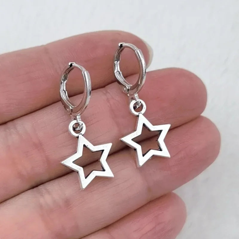 1 Pair New Creative Star Earrings Fashion Dangle Earring Gifts for Women Holiday Jewelry Gift Cute Mini Little Star Earrings