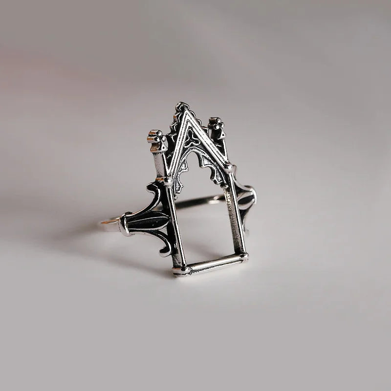 2023 Fashion Trend Jewelry Ring Gothic Queen Castle Ring Women Goth Trend Jewelry Rings for Women Bling Ring Men