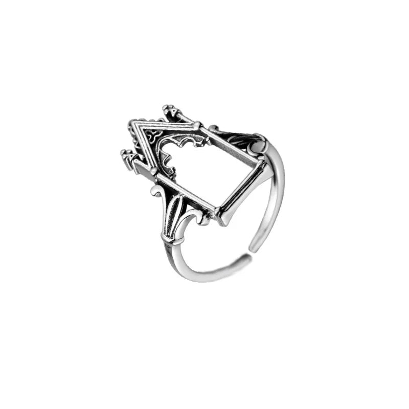 2023 Fashion Trend Jewelry Ring Gothic Queen Castle Ring Women Goth Trend Jewelry Rings for Women Bling Ring Men