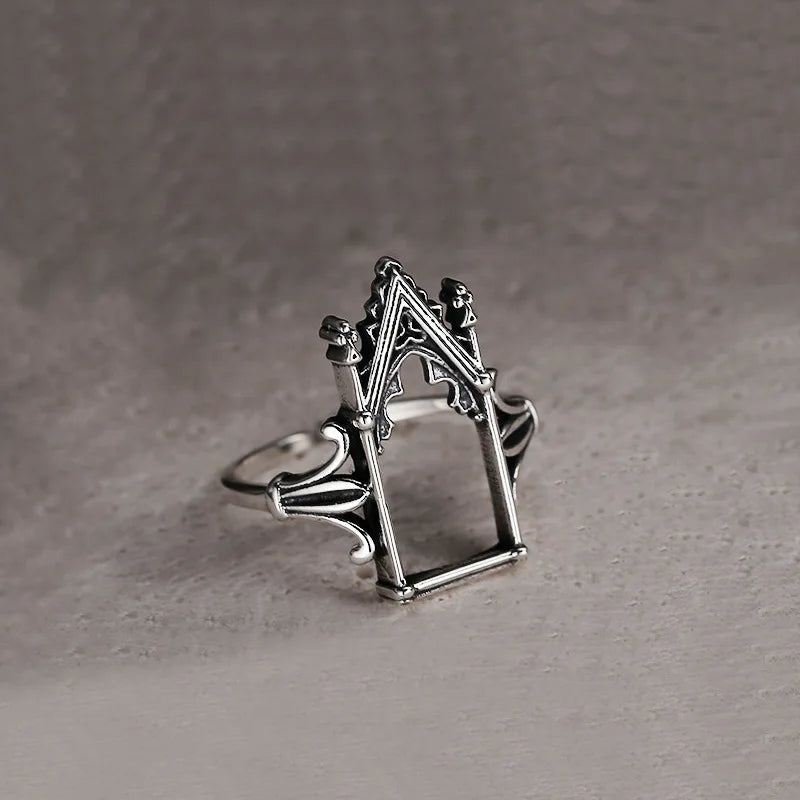 2023 Fashion Trend Jewelry Ring Gothic Queen Castle Ring Women Goth Trend Jewelry Rings for Women Bling Ring Men