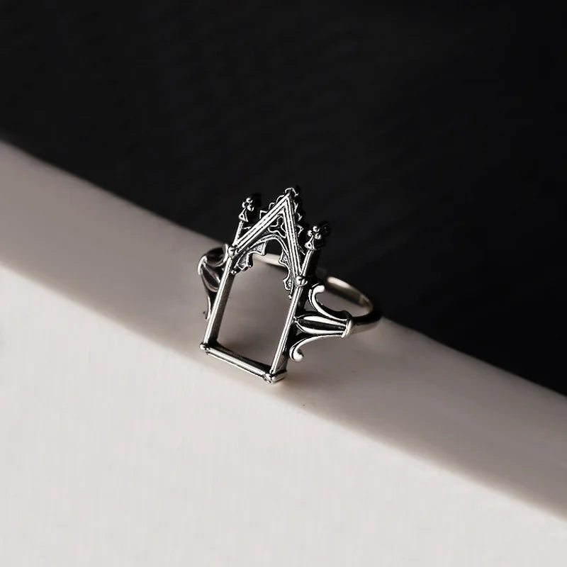 2023 Fashion Trend Jewelry Ring Gothic Queen Castle Ring Women Goth Trend Jewelry Rings for Women Bling Ring Men