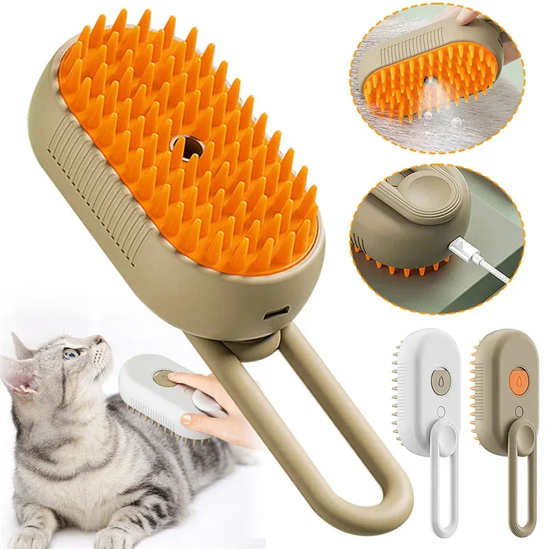 Cat Steam Brush Steamy Dog Brush 3 In 1 Electric Spray Cat Hair Brushes Massage Grooming Comb Hair Removal Combs  Pet Supplies