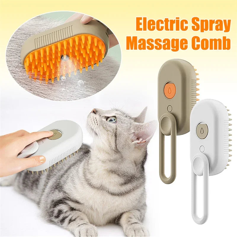 Cat Steam Brush Steamy Dog Brush 3 In 1 Electric Spray Cat Hair Brushes Massage Grooming Comb Hair Removal Combs  Pet Supplies