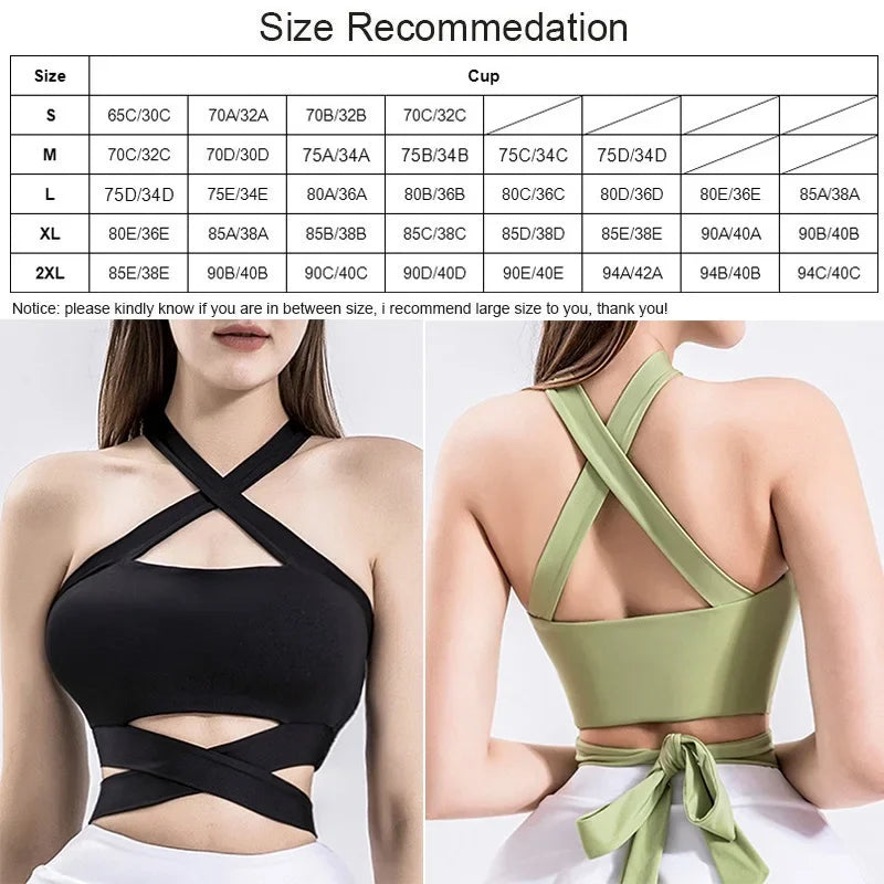 Cloud Hide Workout Sports Bra Gym Fitness Underwear XL Camis Sexy Strappy Yoga Crop Top Women Running Vest Gym Shirt Sportswear