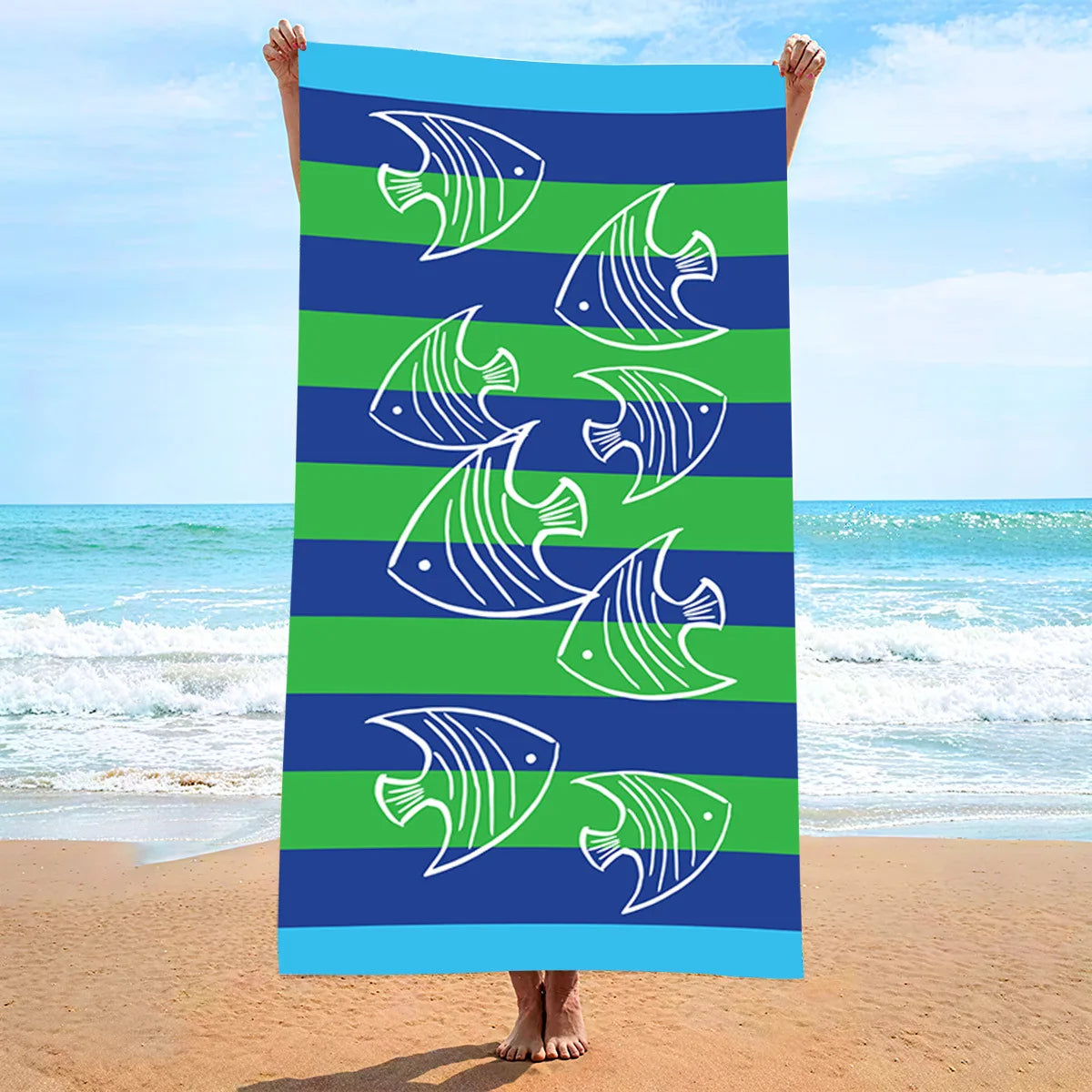 Customized Printed Beach Towels With Active Beach Towels,  Absorbent Beach Towels