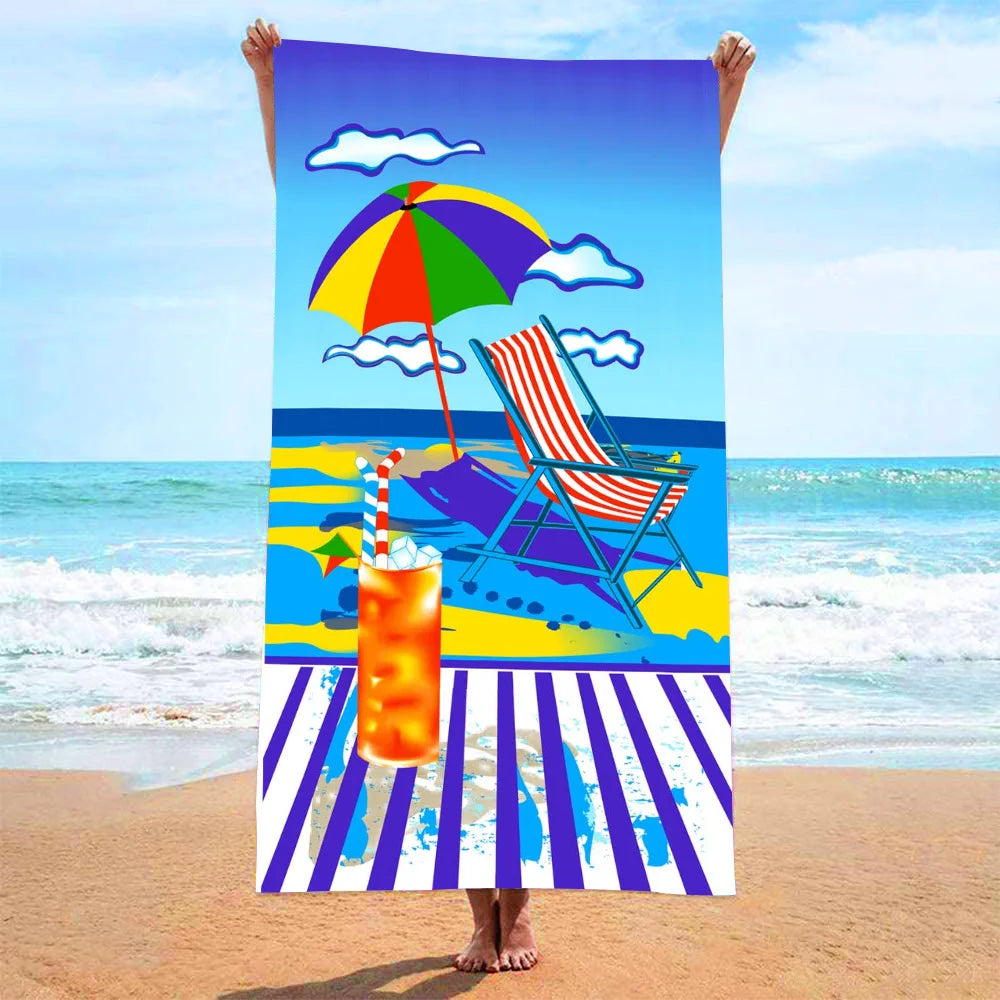 Customized Printed Beach Towels With Active Beach Towels,  Absorbent Beach Towels