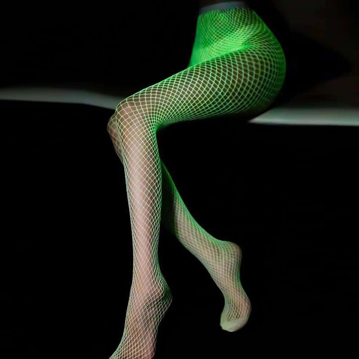 Fishnet Fluorescence Fancy Cheerleading Net Socks Maid  Cosplay Punk Nude Office Tights Smooth Pantyhose Woman Indestructible