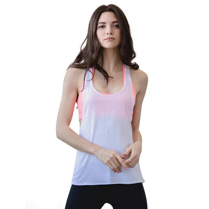 LUKITAS Sports Vests iFitness Women T-shirt Female Sleeveless Racerback Single Vest Running Workout Training Yoga Shirts Tank XL