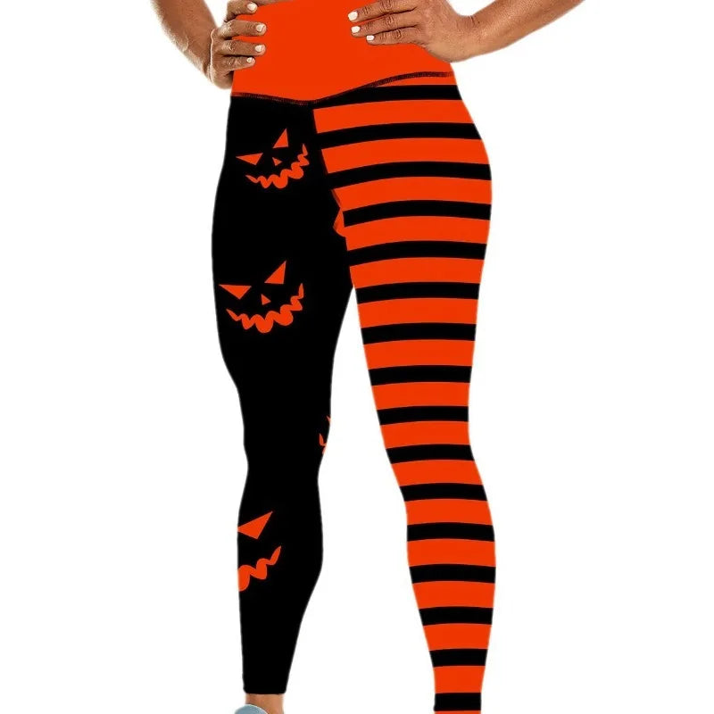 New Halloween Print Comfortable Yoga Pants Skinny Outdoor Sports Fitness Running Cycling Yoga Leggings Sportswear Women Push Up