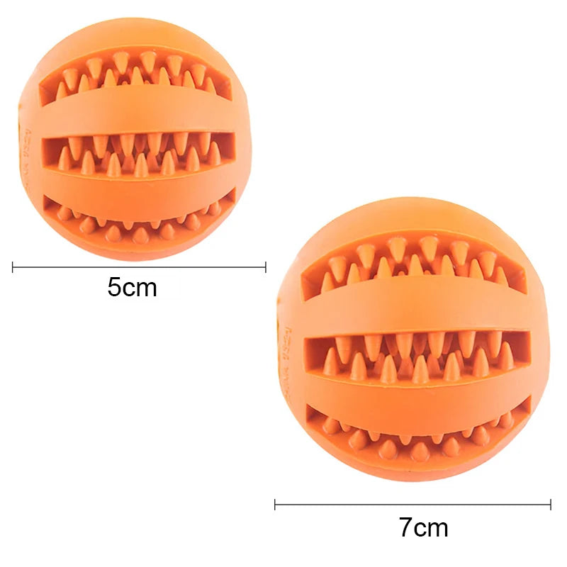 Pet Dog Toy Interactive Rubber Balls for Small Large Dogs Puppy Cat Chewing Toys Pet Tooth Cleaning Indestructible Dog Food Ball