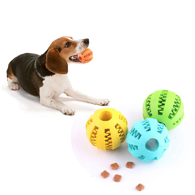 Pet Dog Toy Interactive Rubber Balls for Small Large Dogs Puppy Cat Chewing Toys Pet Tooth Cleaning Indestructible Dog Food Ball