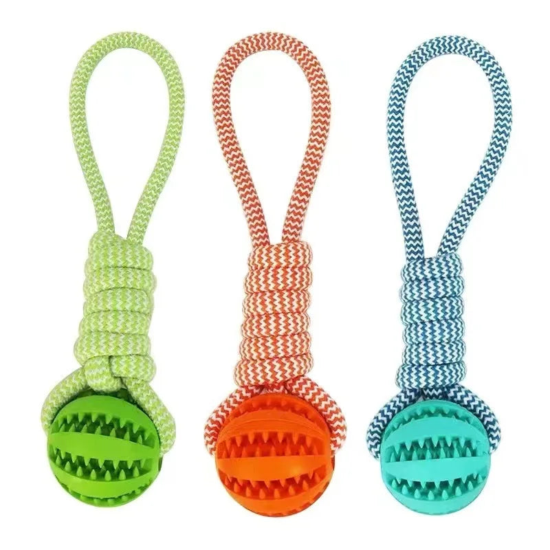 Pet SuppliesPet Dog Toys Hand-pulled Interactive Cotton Rope Rubber Balls Dogs Molar Bite Resistant Tooth Cleaning Chewing Toys