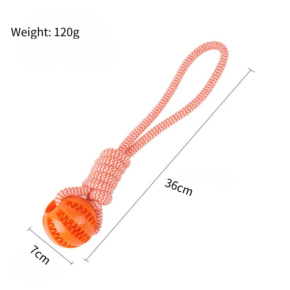 Pet SuppliesPet Dog Toys Hand-pulled Interactive Cotton Rope Rubber Balls Dogs Molar Bite Resistant Tooth Cleaning Chewing Toys