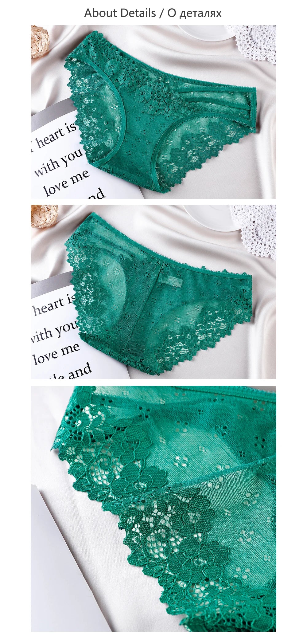 BANNIROU 1Pcs Female Panties Lace Transparent Low-Rise Solid Underwear Women's Sexy Panties Briefs