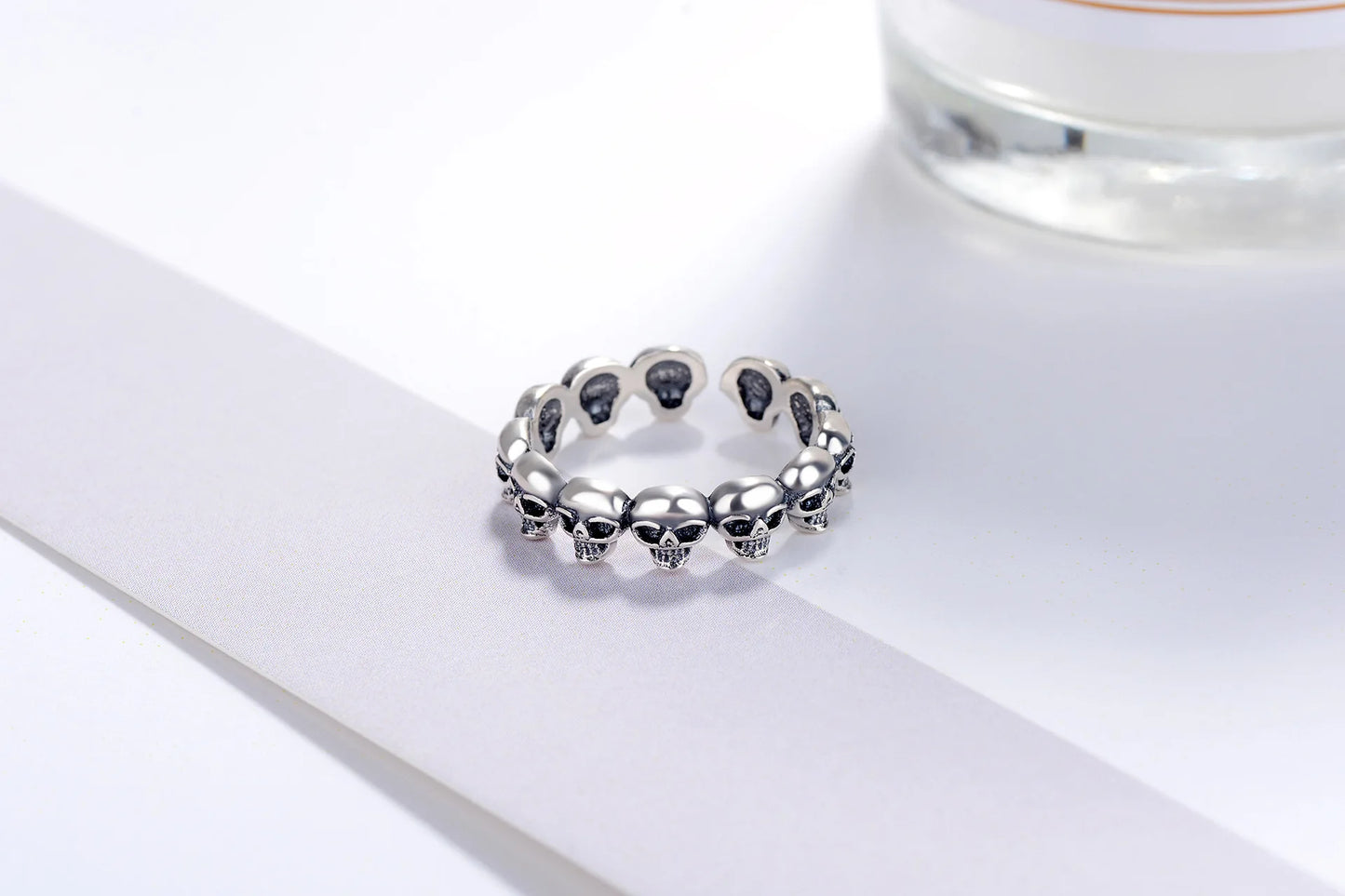 Personality Gothic Skull Rings For Women Charm Engagement Jewelry Girls Open Finger Knuckle Rings 2023