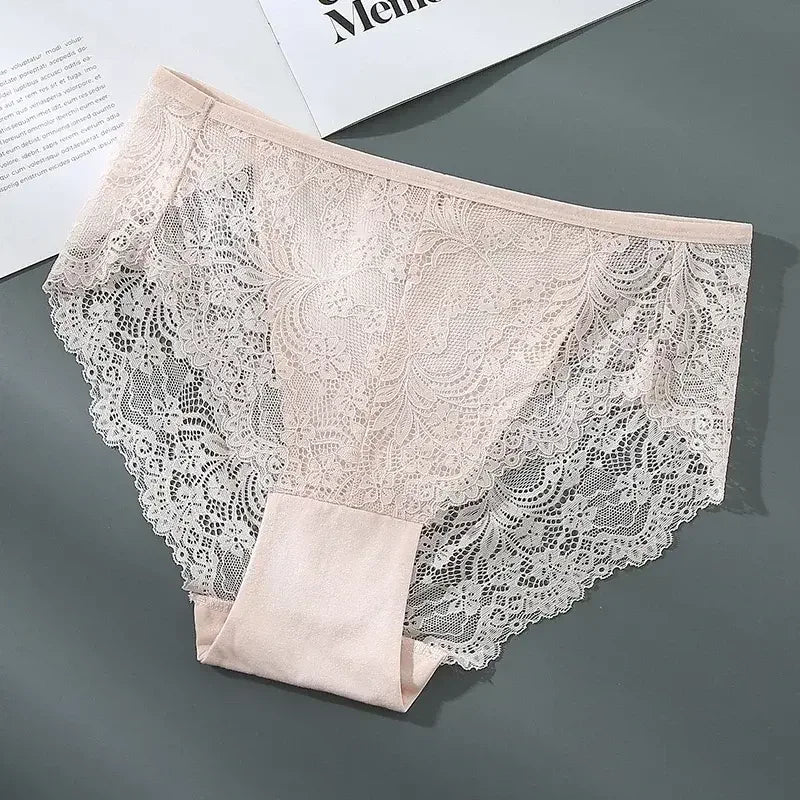 Sexy Lace Women's Underpants Solid Color Briefs Breathable Intimates Lingerie Panties Female Seamless Lingeries Women Underwear