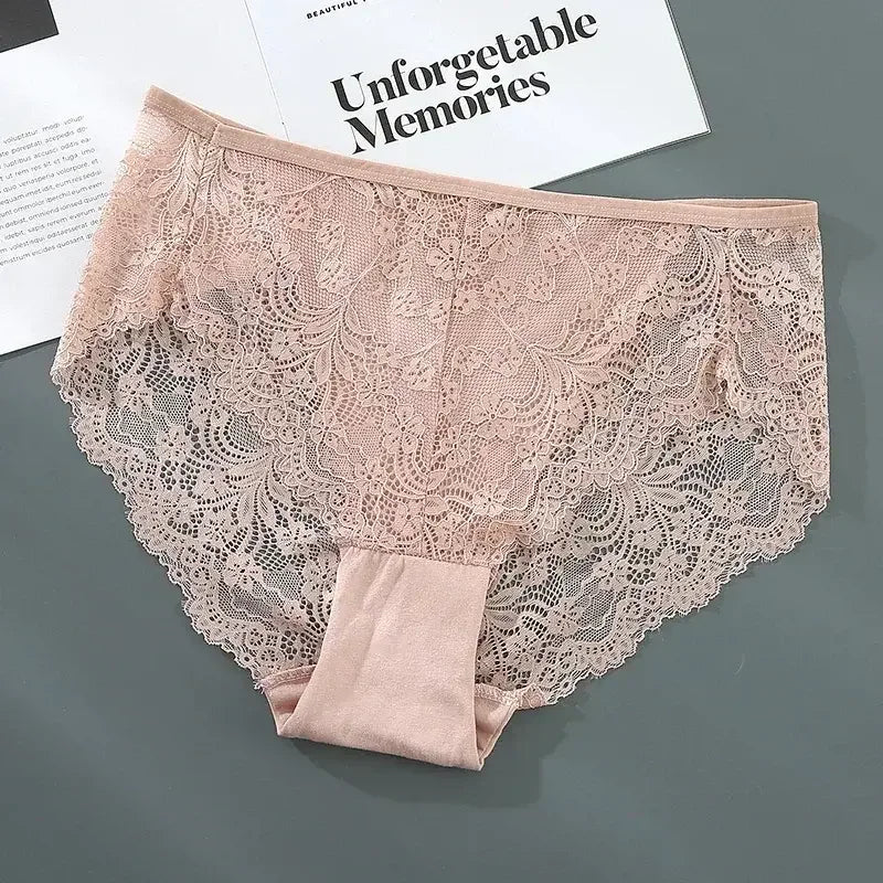 Sexy Lace Women's Underpants Solid Color Briefs Breathable Intimates Lingerie Panties Female Seamless Lingeries Women Underwear