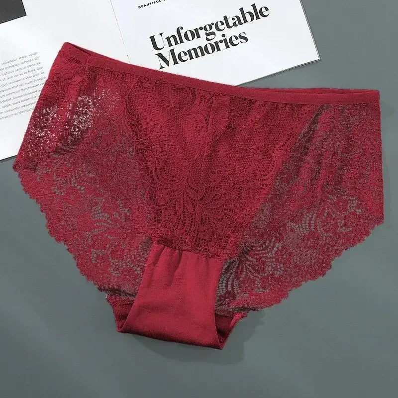 Sexy Lace Women's Underpants Solid Color Briefs Breathable Intimates Lingerie Panties Female Seamless Lingeries Women Underwear