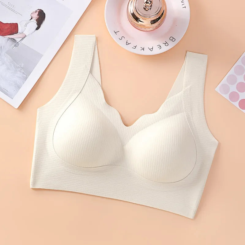 Wireless Bras For Women Seamless Underwear Support Bralette Breathable Pads No Steel Ring Fitness Underwear Solid Sexy Lingerie