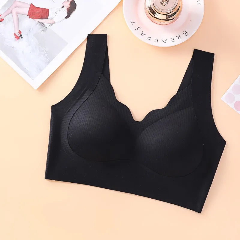 Wireless Bras For Women Seamless Underwear Support Bralette Breathable Pads No Steel Ring Fitness Underwear Solid Sexy Lingerie