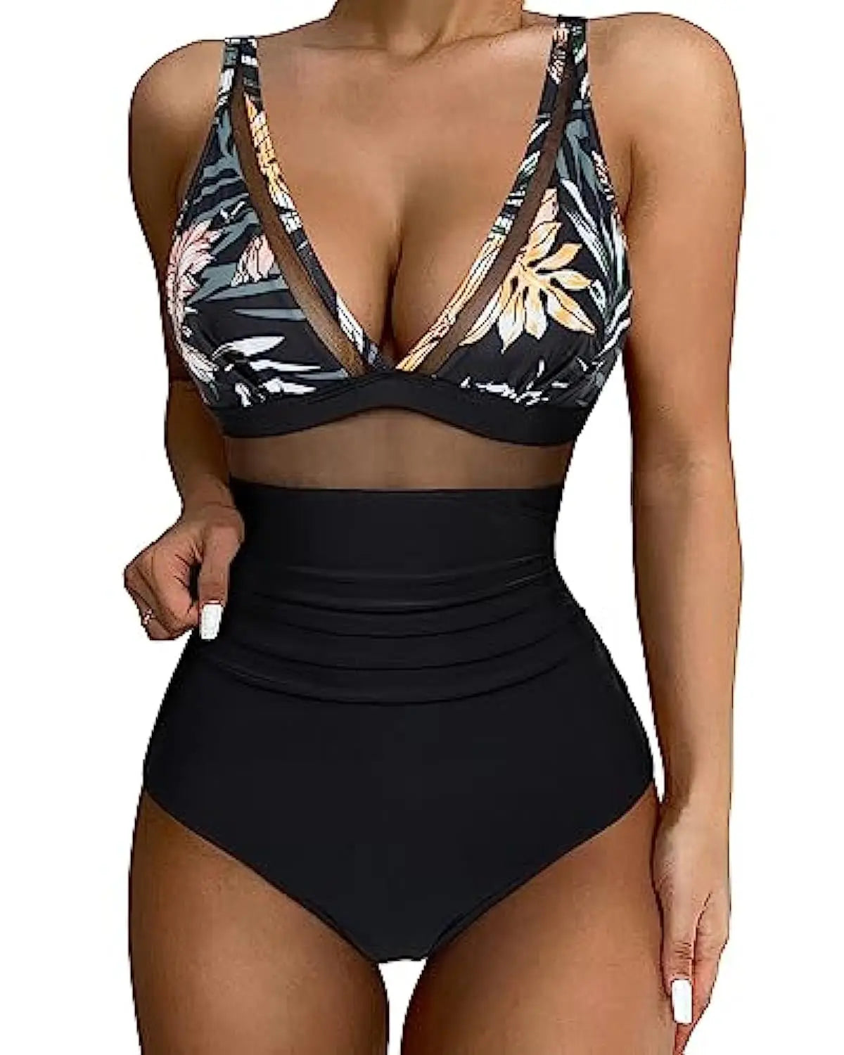 Women 2024 One Piece Swimsuit  Woman Swimsuit Cut Out One Piece Swimsuit Halter High Waist Beachwear Monokini Push Up