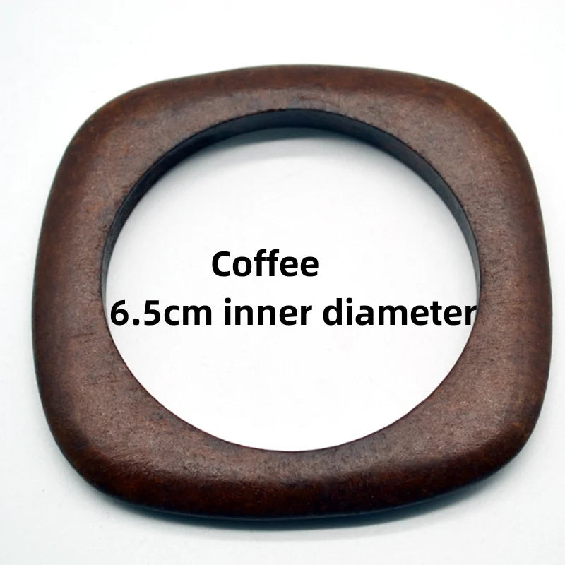 Women Elegant Natural Wood Square DIY Bracelet Coffee Girl Jewelry Ladies Geometric Wooden Bangles