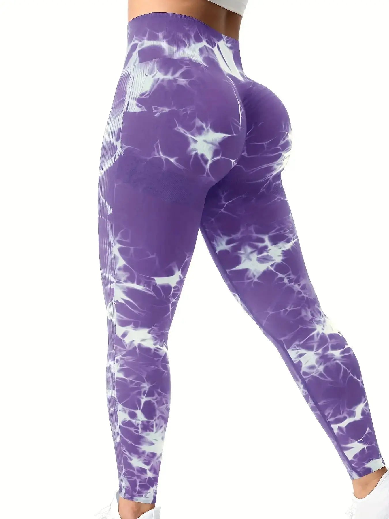 Women's Tie-Dye Seamless Peach Butt High Waist Butt Pants Stretch Fitness Yoga Pants