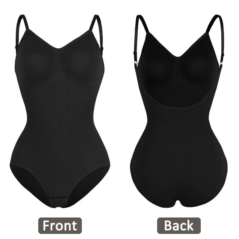 Womens Backless Bodysuits Seamless Shapewear Thong Butt Lifter Body Shaper Slimming Camisole Tops Tummy Control Corset