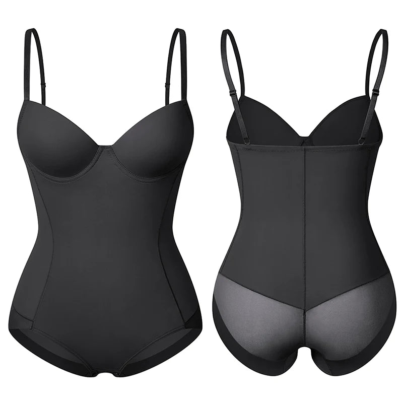 Womens Bodysuit Shapewear Built in bra One-piece Full Body Shaper Tummy Control Butt Lifter Corset Slim Waist Trainer Underwear