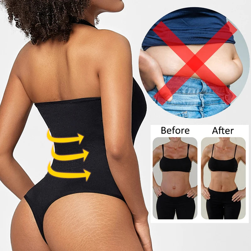 Womens Halter Neck Shapewear Bodysuits Tummy Control Waist Trainer Butt Lifter Slimmer Abdomen Shapers Corset Full Body Shaper