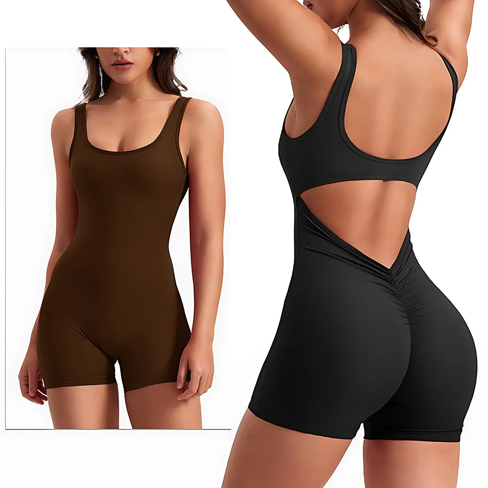 Yoga Wear  Bodysuit Female Yoga Sport Sets Sleeveless Backless Sexy High Waist Leggings One Piece Fitness Jumsuits Sportswear