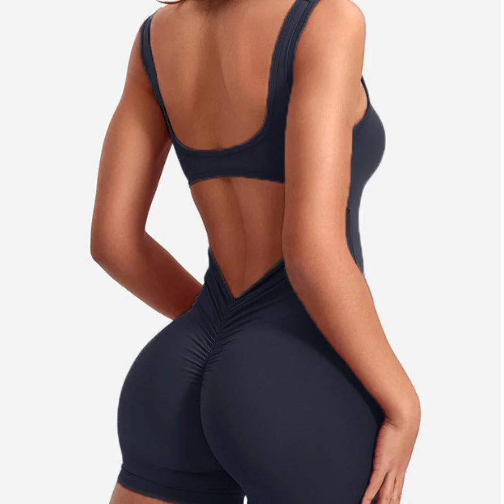 Yoga Wear  Bodysuit Female Yoga Sport Sets Sleeveless Backless Sexy High Waist Leggings One Piece Fitness Jumsuits Sportswear